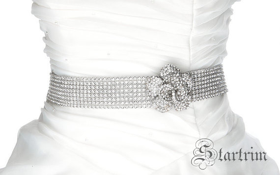 زفاف - SALE 20% OFF Bev  8 rows Wedding Belt, Bridal Belt, Sash Belt, Crystal Rhinestones