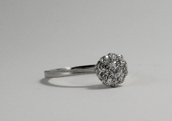 Свадьба - Diamond Cluster Engagement ring