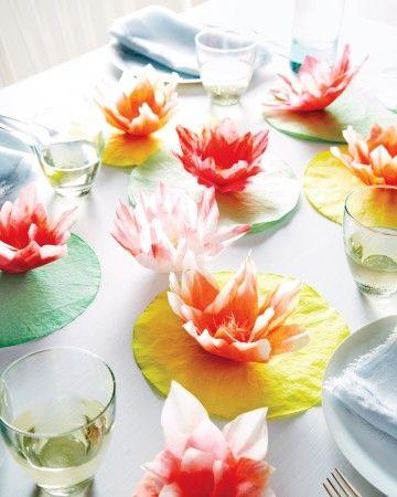 Свадьба - Coffee-Filter Water-Lily How-To
