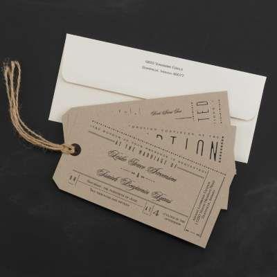 Hochzeit - Unique Ticket Stub Wedding Invitations  