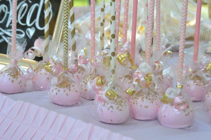 Свадьба - Pink And Gold Birthday Party Ideas