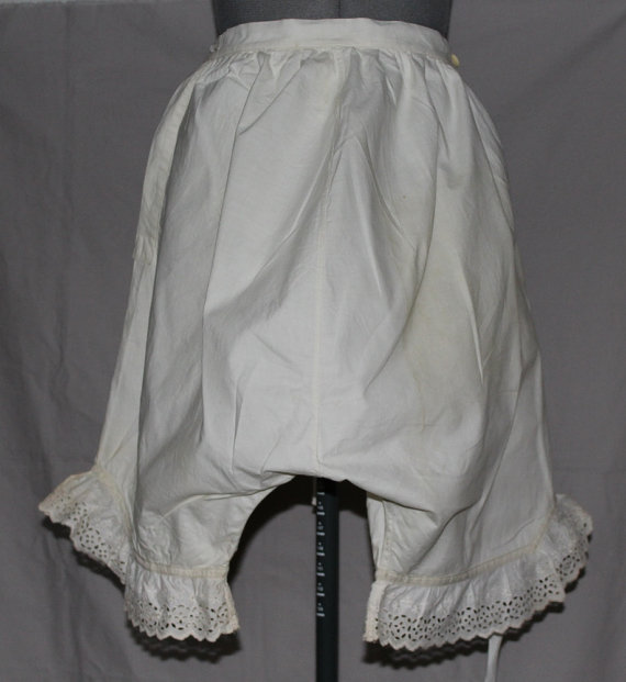 Antique White Cotton Bloomers