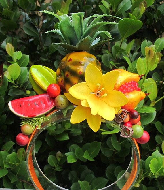 Wedding - Tropical Fruits Headband - Carmen Miranda style -