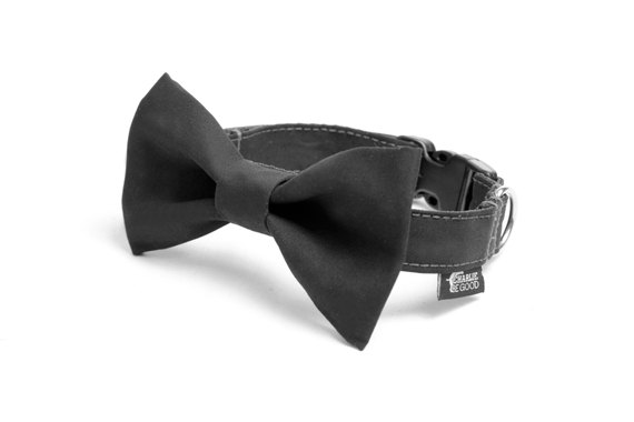 Wedding - Dog Bow Tie - Tuxedo Black