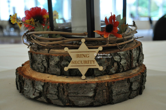 زفاف - Ring Bearer Ring Security Badge for the Little Man in your Wedding