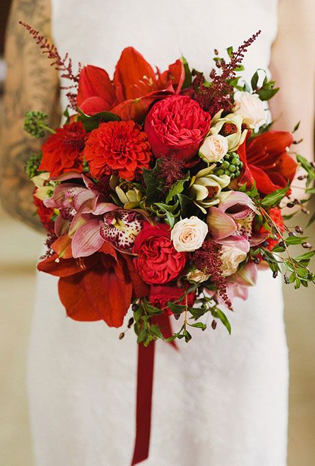 Свадьба - Red Wedding Bouquet Ideas