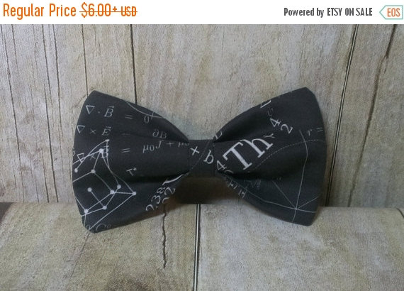 Mariage - ON SALE Black Equations Bow Tie, Hair Clip, Headband or Pet Bow Tie