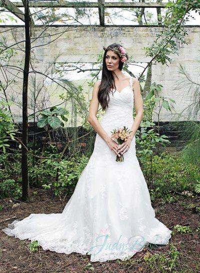 Свадьба - JW16068 sweetheart neck thin straps low back turmpet wedding dress