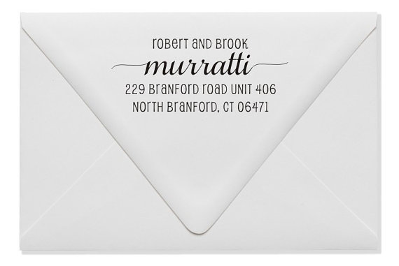 Wedding - Return Address Stamp - Custom Self-Inking Address Stamp - Personalized Address Stamper (141)