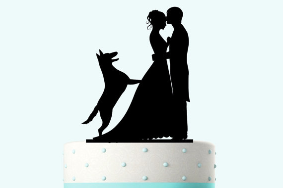 Свадьба - Wedding Cake Topper Silhouette Groom and Bride, Acrylic Cake Topper