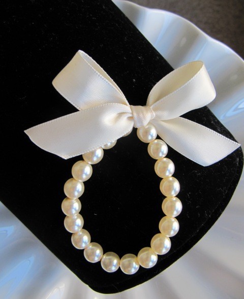 زفاف - Little Girl Pearl Bracelet, Flower Girl Bracelet, Flower Girl Jewelry and Gift