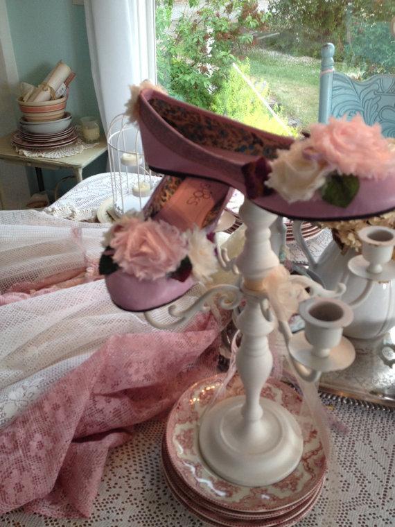 زفاف - Fairytale Shoes Woodland  Fantasy Pink and Cream 