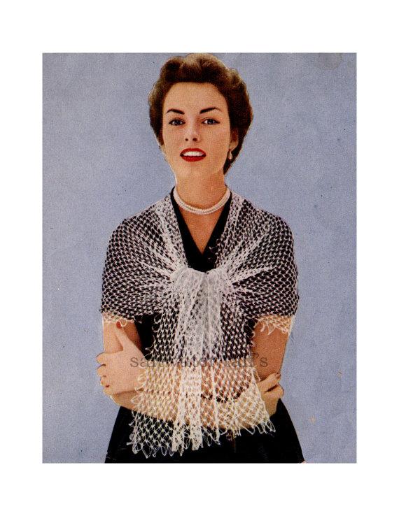 Hochzeit - Frilly Shawl, Crochet Pattern, INSTANT DOWNLOAD, PDF Pattern, Vintage, Wedding, Veil, Wrap, Pattern, Prom, Party Shawl, Easy Crochet,