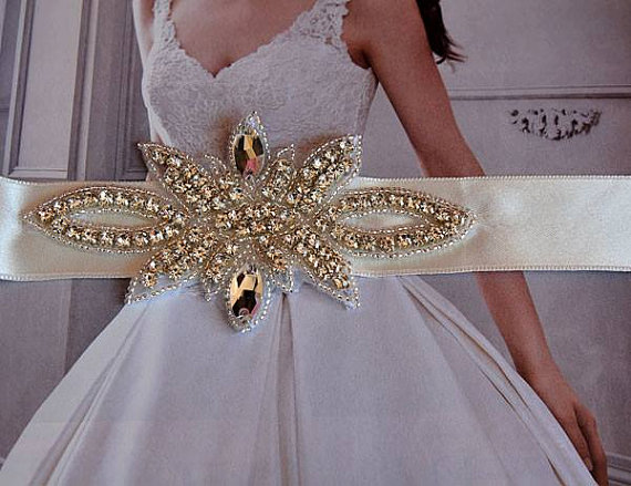 Mariage - Wedding Belt, Bridal Belt, Bridesmaid Belt, Rhinestone Belt, Weddings, Bridal Sash, Wedding Dress Belt, Crystal Rhinestone Belt