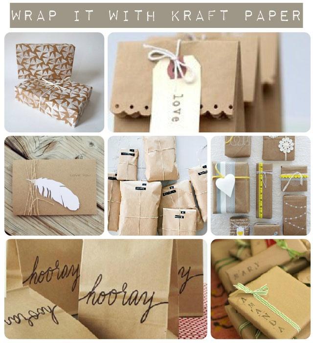 Hochzeit - Vorstellung Von Schön: Do This: Kraft Paper Gift Wrap