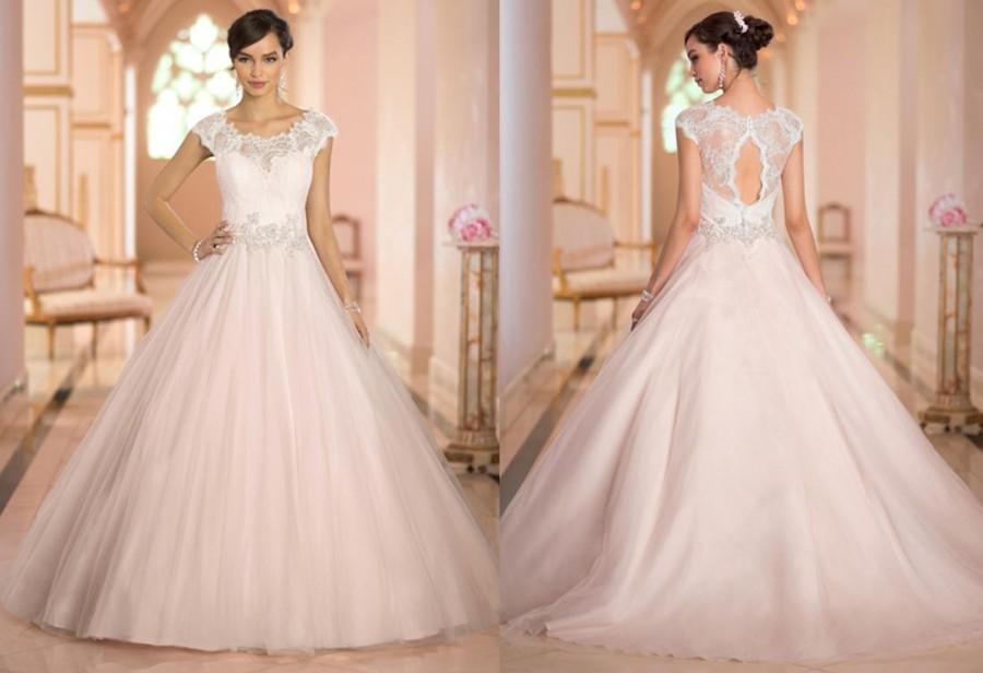 Wedding - New Arrival Backless Wedding Dresses Tulle Applique Lace 2015 Wedding Gowns Dress Bridal Gown Online with $120.16/Piece on Hjklp88's Store 
