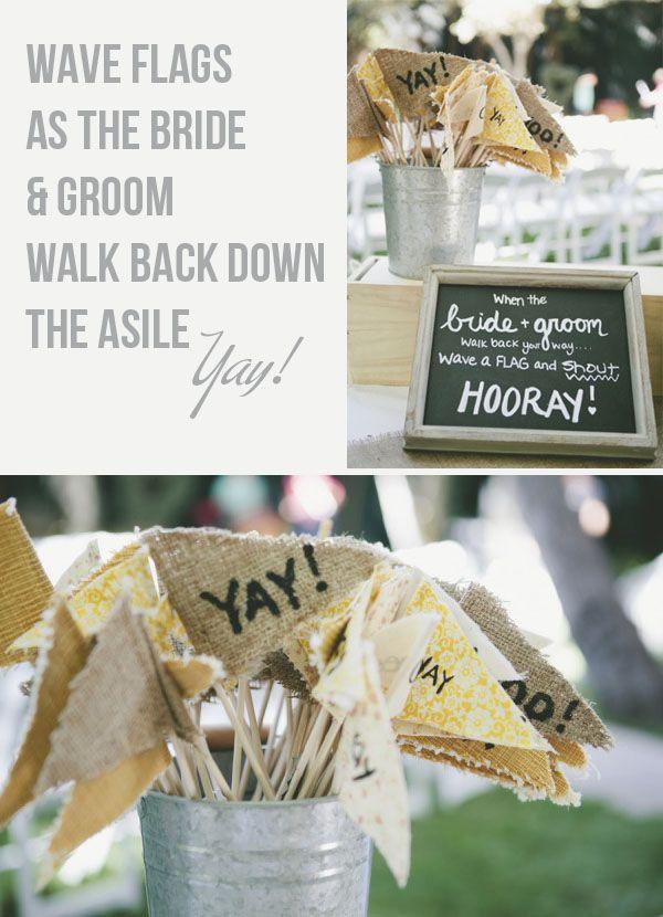 Mariage - Wave Flags At Weddings ~ Yay! {Alternative To Confetti}