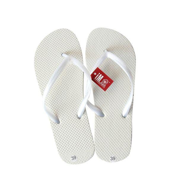 Hochzeit - Bulk Lot X 24 Pairs White Wedding Beach Flip Flops Rubber Thongs Shoes