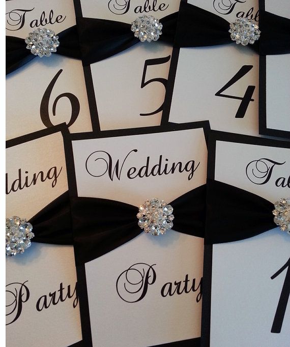 Wedding - SAMPLE - Wedding Table Number Cards