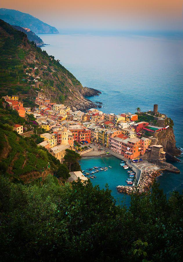 Mariage - Vernazza From Above Print By Inge Johnsson