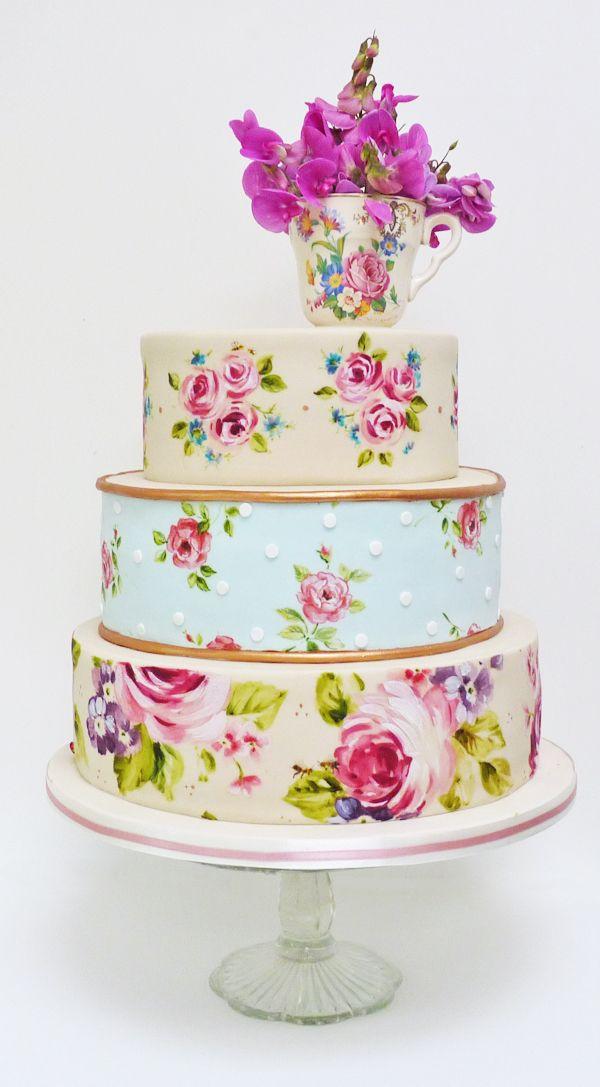 Свадьба - Hand-Painted Wedding Cakes