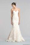 Hochzeit - Carolina Herrera Fall 2015 Blush Lace Strapless Mermaid Bridal Dress