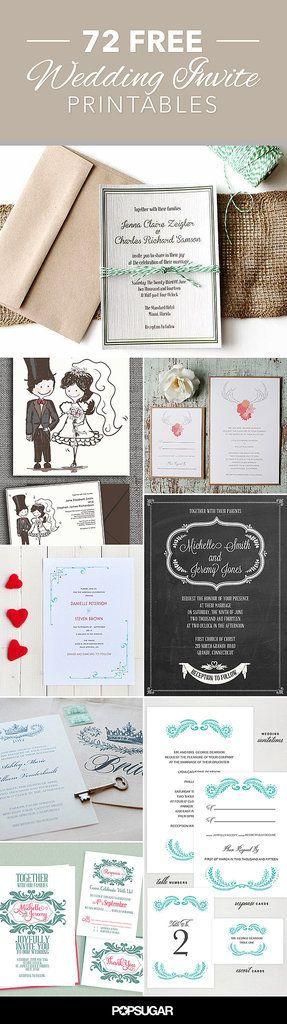Hochzeit - 72 Beautiful Wedding-Invite Printables To Download For Free!