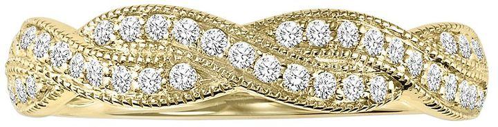Wedding - Simply Vera Vera Wang 14k Gold 1/3-ct. T.W. Diamond Twist Wedding Ring