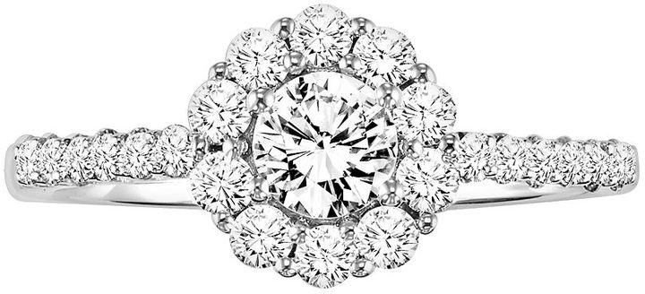 Wedding - Simply Vera Vera Wang Diamond Halo Engagement Ring in 14k White Gold (3/4 ct. T.W.)