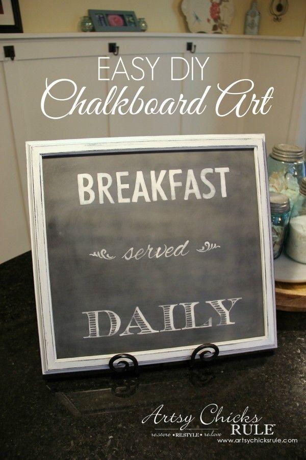 Mariage - Breakfast Served Daily Chalkboard Art (Trash To Treasure