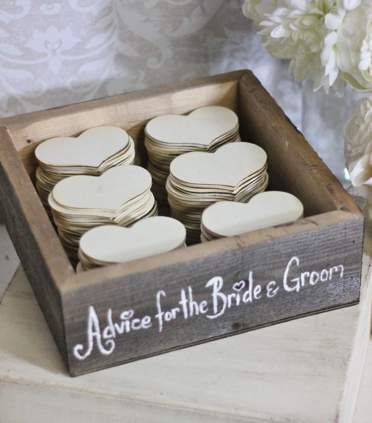 Hochzeit - Rustic Guest Book Box Advice For The Bride And Groom Medium (item P10415)