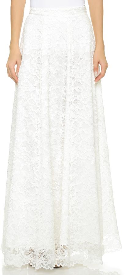 Wedding - Haute Hippie High Waisted Lace Maxi Skirt
