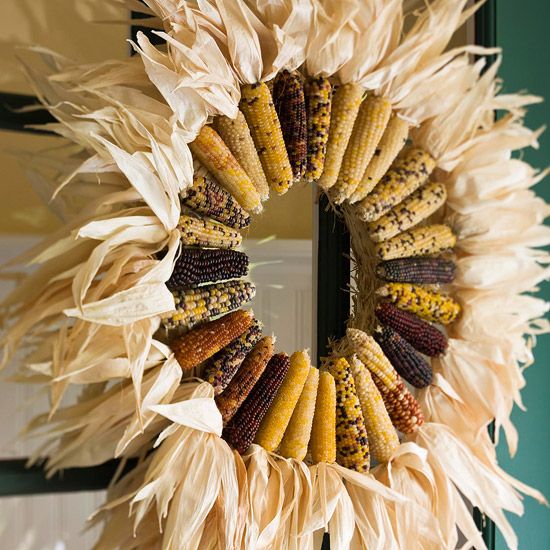 Wedding - Fall Decorating With Natural Elements: Dried Corn