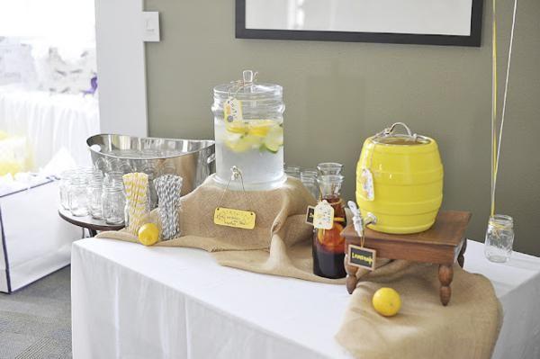 Wedding - Yellow And Burlap Vintage Bridal Shower - Kara's Party Ideas - The Place For All Things Party