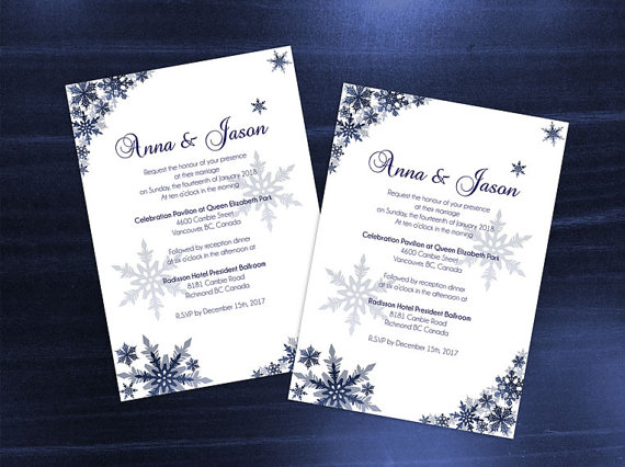 Свадьба - DIY Printable Wedding Invitation Card Template 