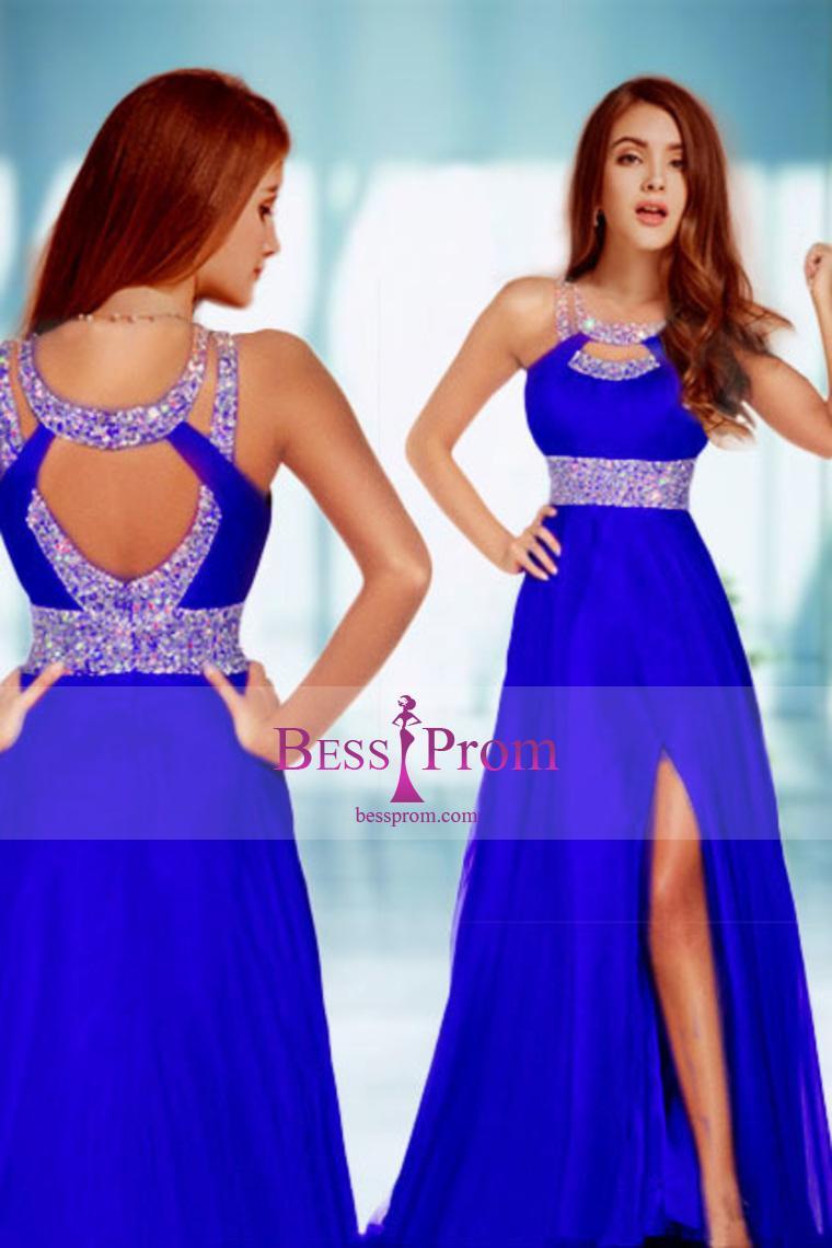 Mariage - scoop 2015 a-line brush red prom dress - bessprom.com