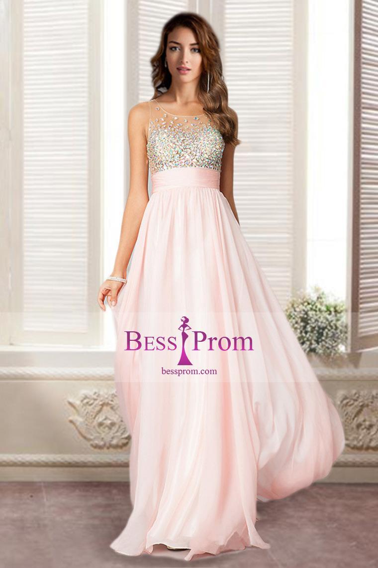 Hochzeit - beading chiffon sexy long 2015 prom dress - bessprom.com