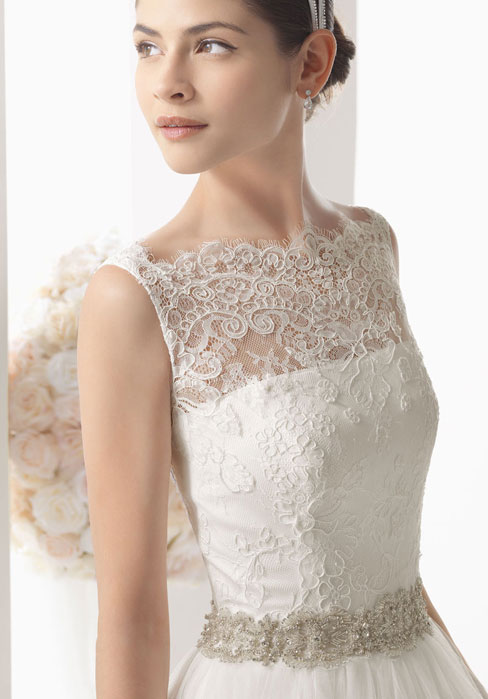 زفاف - a-line tulle,lace wedding dress - bessprom.com