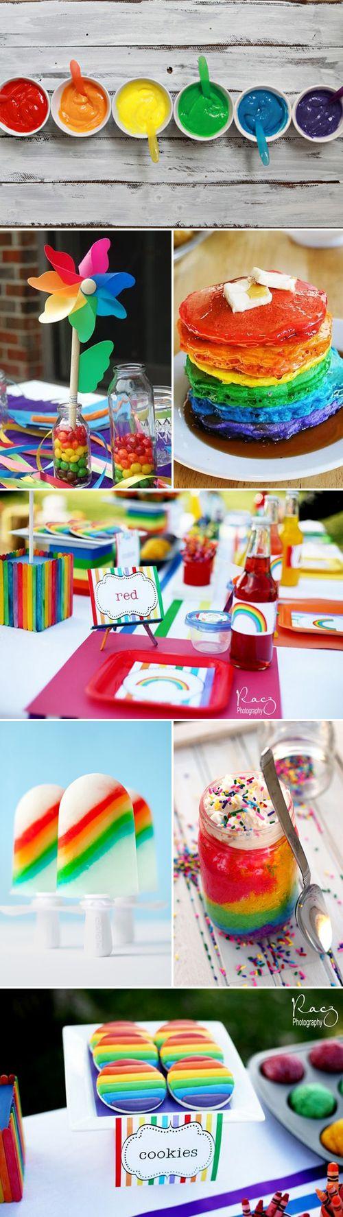 زفاف - Rainbow Theme Birthday Party