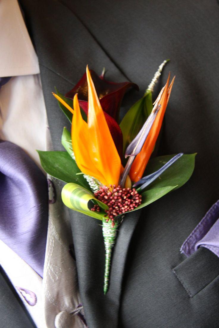 Wedding - Boutonniere Of A Bird Of Paradise