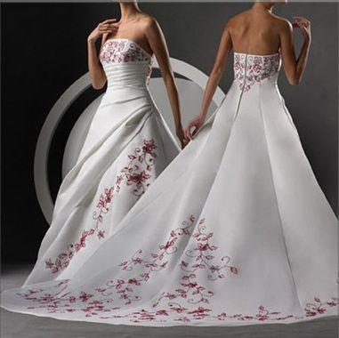 Wedding - Wedding Dresses With Colored Embroidery