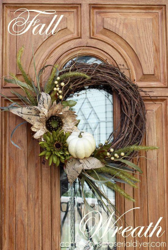 Свадьба - New Fall Wreath For Chic Front Door