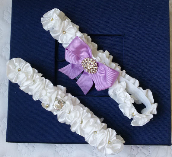 Mariage - Wedding leg garter, Wedding Leg Belt, Rustic Wedding Garter Set, Bridal Garter , İvory Ribbon Garters, Wedding Accessory