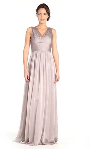 Mariage - Monique Lhuillier Bridesmaids Sleeveless Ruched Chiffon Dress (Nordstrom Exclusive)