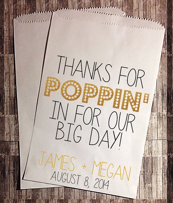 Свадьба - Popcorn Bag Ideas