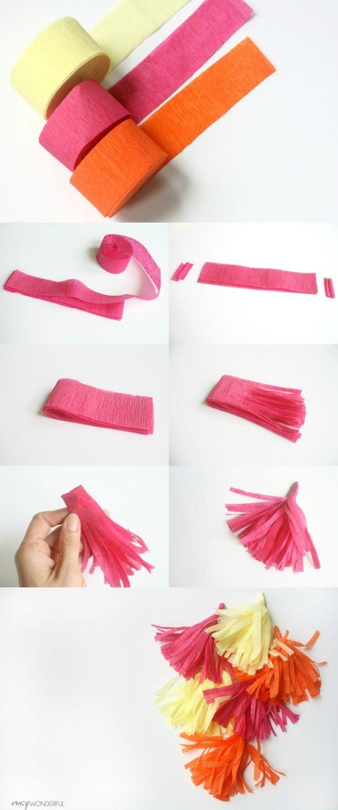 زفاف - DIY Paper Fringe