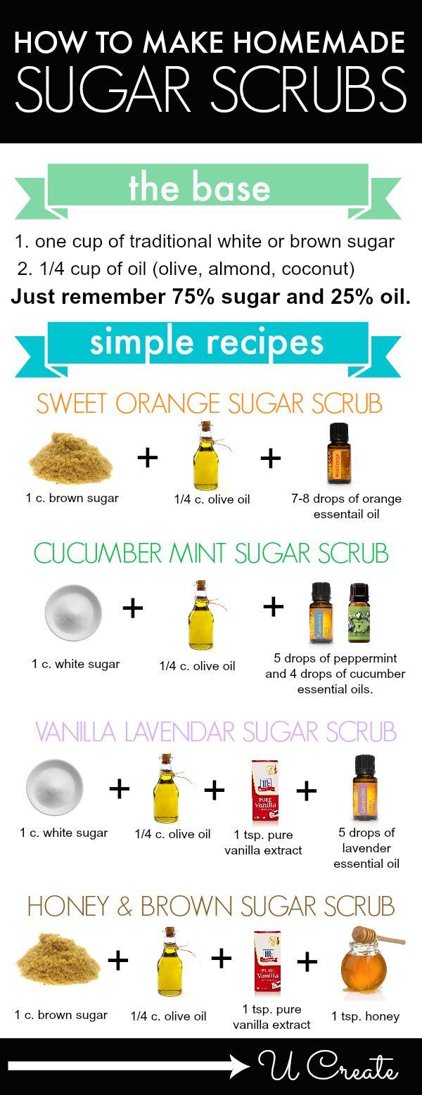 Hochzeit - DIY Sugar Scrub Recipes