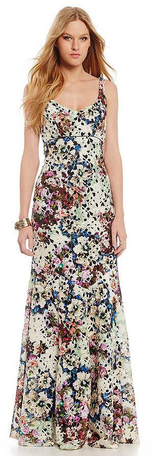 Mariage - Nicole Miller Collection Venice Floral-Printed Lace Fit-and-Flare Gown