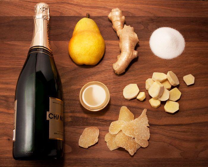Hochzeit - Recipe: Pear & Ginger Champagne Cocktail