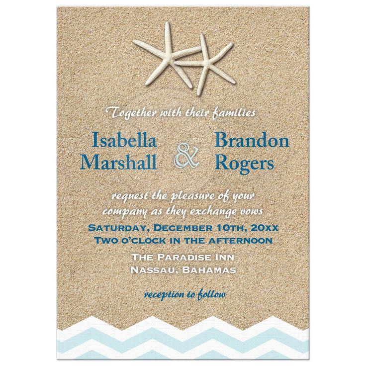 Mariage - Wedding Invitation - Starfish Chevrons